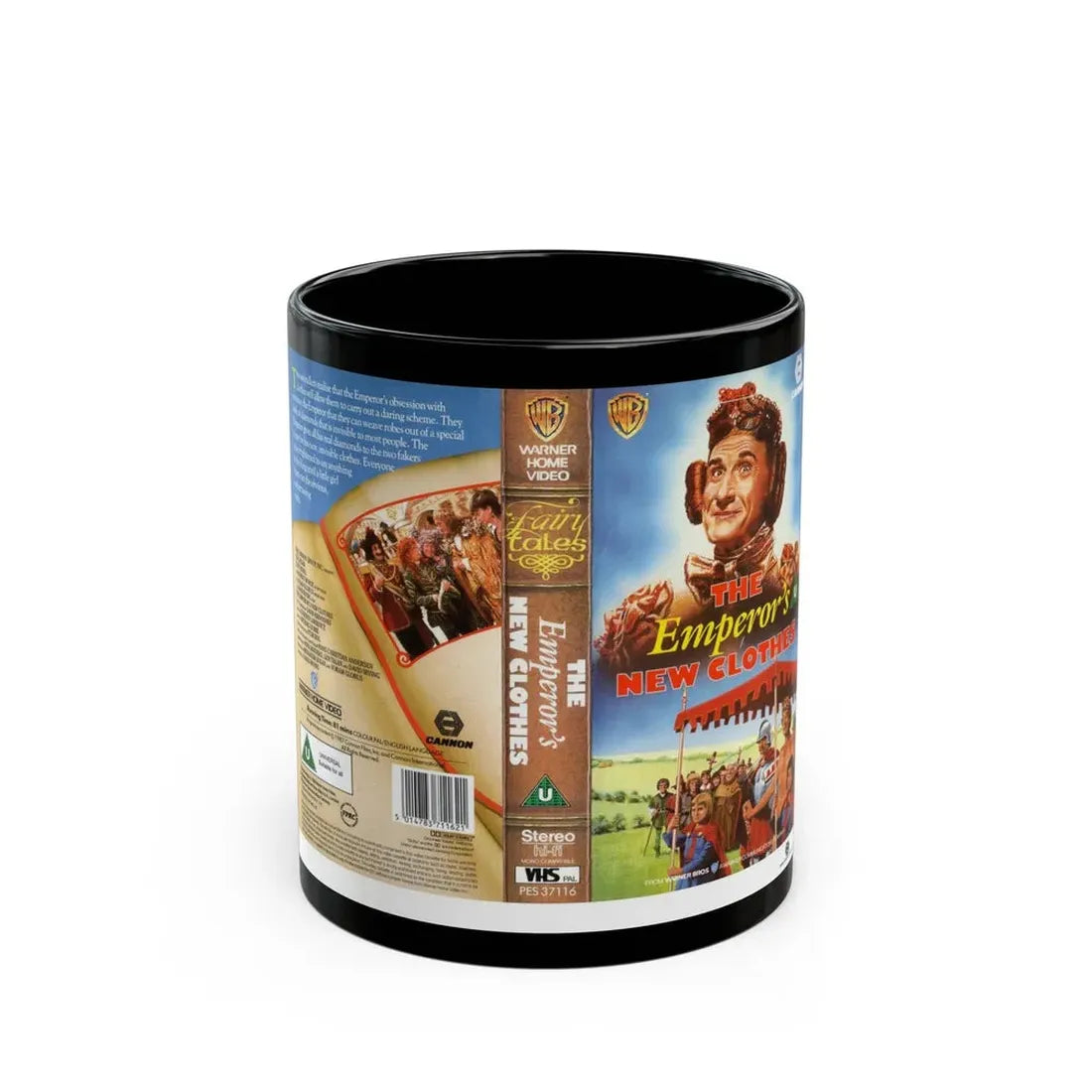 THE EMPERORS NEW CLOTHES (VHS COVER) - Black Coffee Mug 11oz - Go Mug Yourself