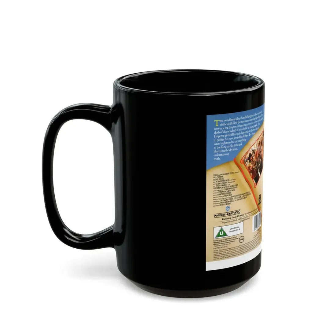 THE EMPERORS NEW CLOTHES (VHS COVER) - Black Coffee Mug - Go Mug Yourself