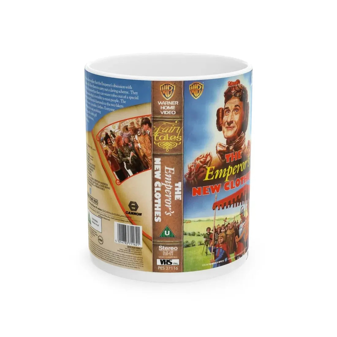 THE EMPERORS NEW CLOTHES (VHS COVER) - White Coffee Mug 11oz - Go Mug Yourself