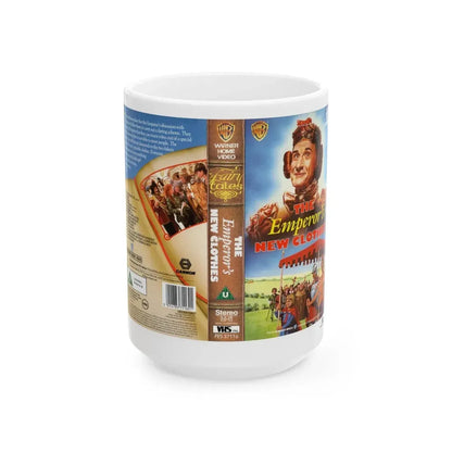 THE EMPERORS NEW CLOTHES (VHS COVER) - White Coffee Mug 15oz - Go Mug Yourself