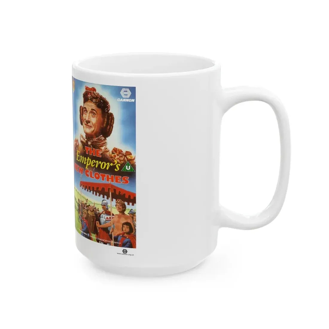 THE EMPERORS NEW CLOTHES (VHS COVER) - White Coffee Mug - Go Mug Yourself