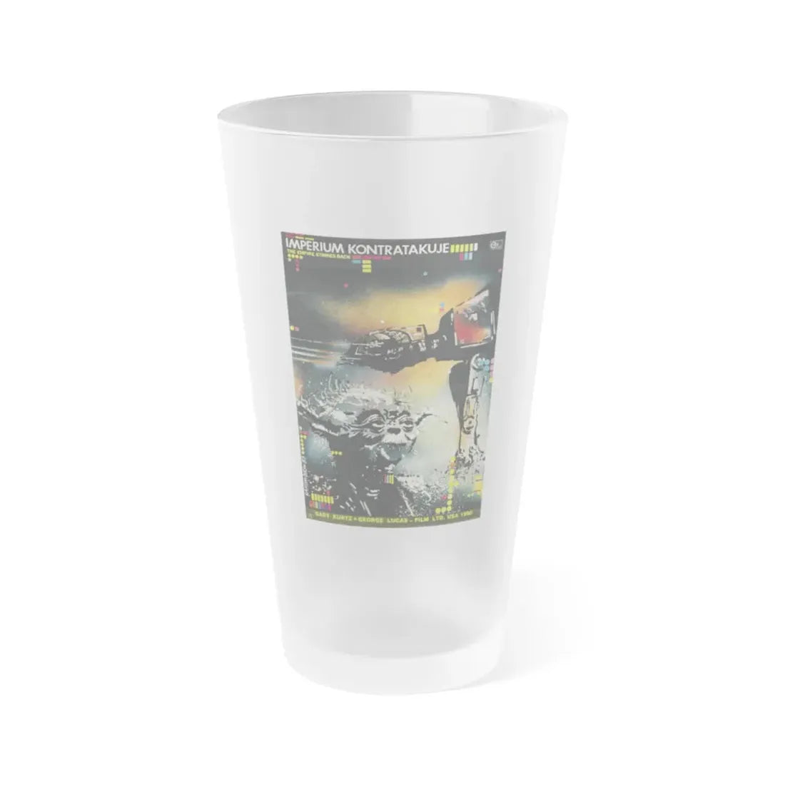 THE EMPIRE STRIKES BACK (POLISH) 1980 Movie Poster - Frosted Pint Glass 16oz 16oz Frosted - Go Mug Yourself