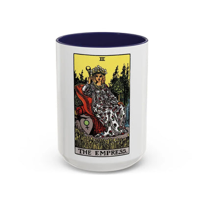 The Empress (Tarot Card) Accent Coffee Mug-15oz-Navy-Go Mug Yourself
