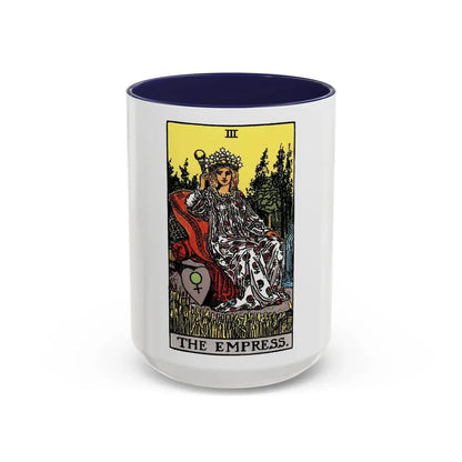 The Empress (Tarot Card) Accent Coffee Mug 15oz Navy - Go Mug Yourself