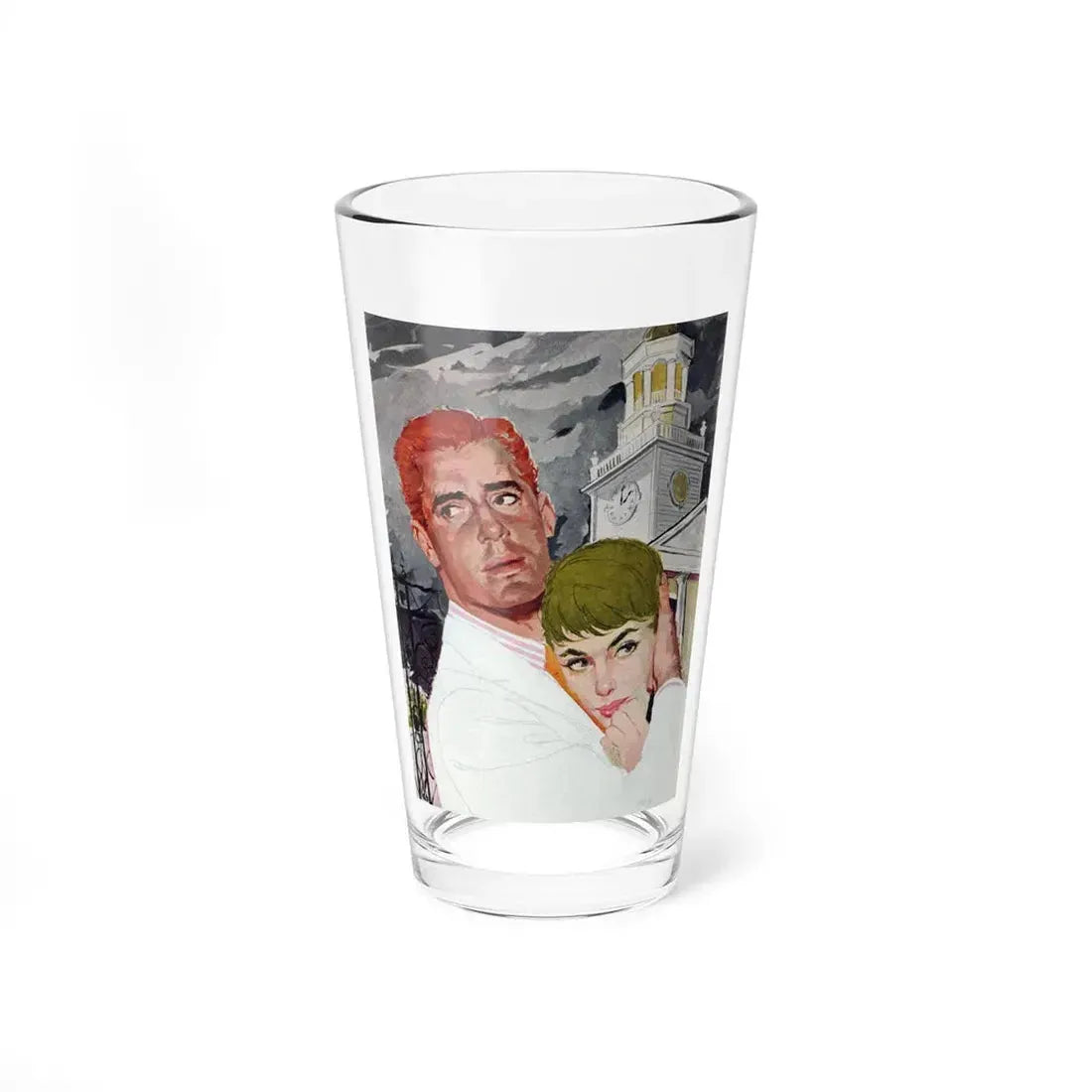 The End of Her Life, Cosmopolitan, January 1957 (Magazine Illustration) Pint Glass 16oz 16oz - Go Mug Yourself