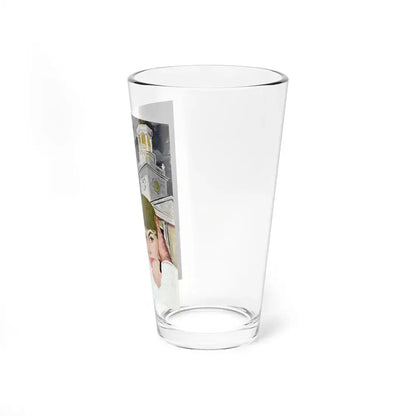 The End of Her Life, Cosmopolitan, January 1957 (Magazine Illustration) Pint Glass 16oz - Go Mug Yourself