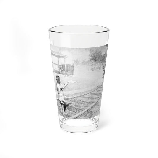 The End of Summer's Flirtation (Magazine Illustration) Pint Glass 16oz-16oz-Go Mug Yourself