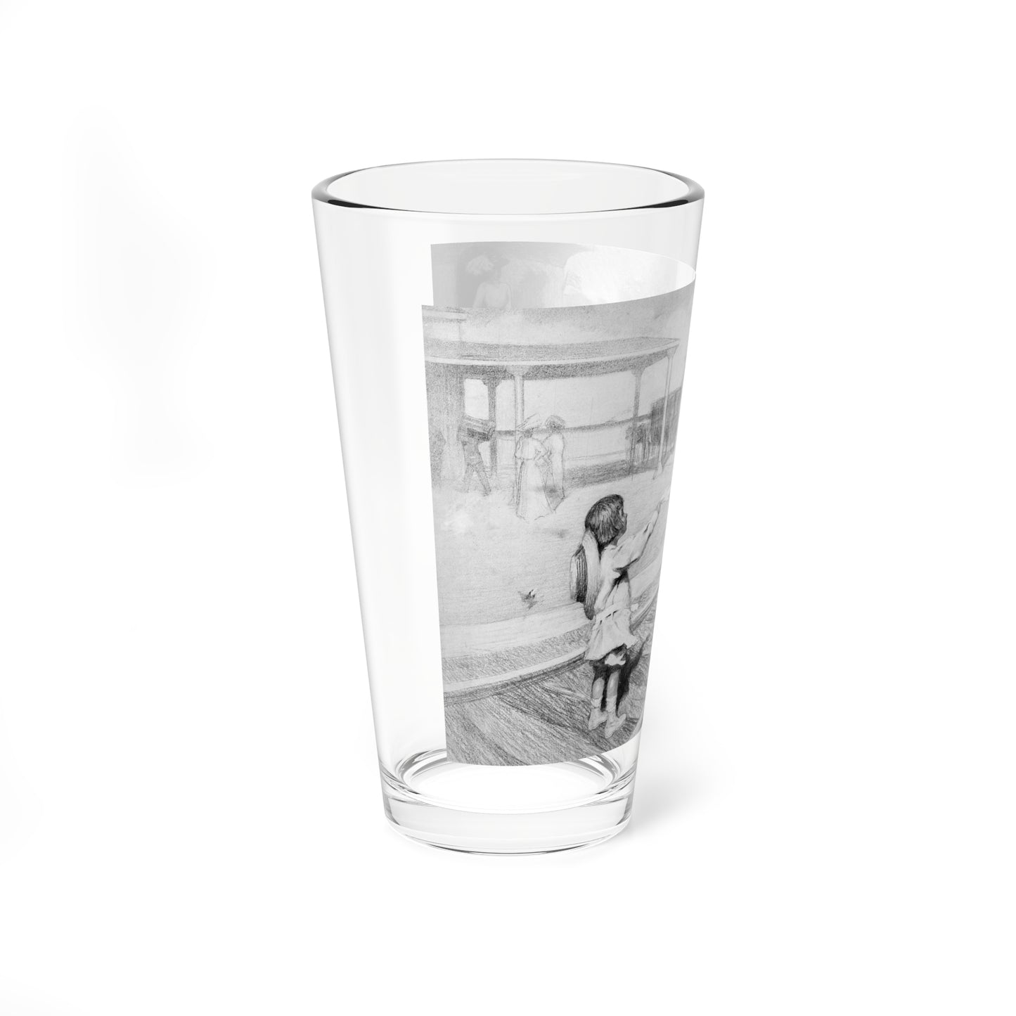 The End of Summer's Flirtation (Magazine Illustration) Pint Glass 16oz-Go Mug Yourself