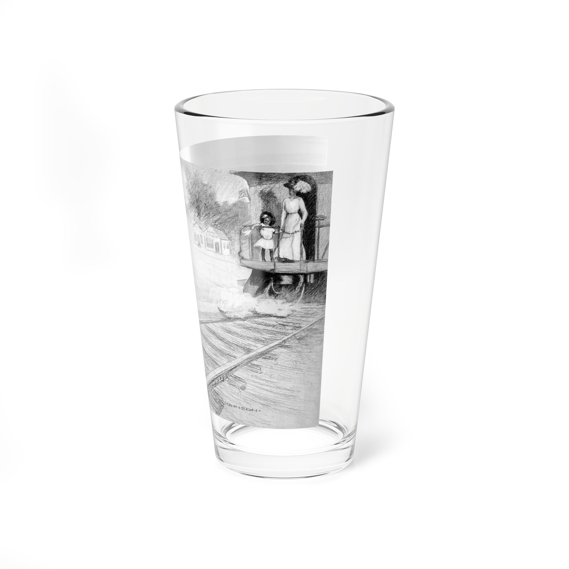 The End of Summer's Flirtation (Magazine Illustration) Pint Glass 16oz-Go Mug Yourself