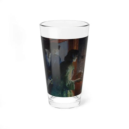 The End of the Hall, probable interior magazine illustration (Magazine Illustration) Pint Glass 16oz 16oz - Go Mug Yourself