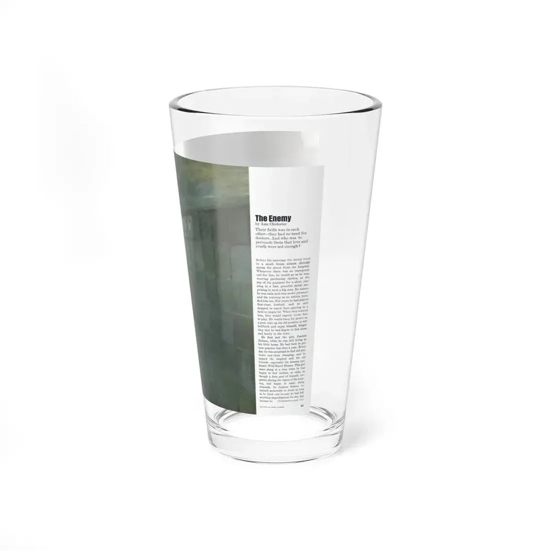 The Enemy, Redbook, October 1964 (Magazine Illustration) Pint Glass 16oz - Go Mug Yourself