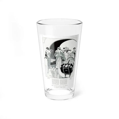 The English Depart and Arrive In Perfect Good Form, Harper's Bazaar, June 1923 (Magazine Illustration) Pint Glass 16oz 16oz - Go Mug Yourself