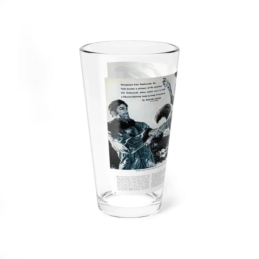 The Enslaved American Who Built Russia's, Male, January 1961 (Magazine Illustration) Pint Glass 16oz - Go Mug Yourself