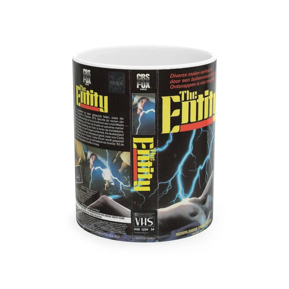 THE ENTITY (VHS COVER) - White Coffee Mug 11oz - Go Mug Yourself