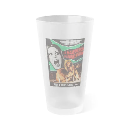 THE EROTIC RITES OF FRANKENSTEIN (FRENCH) 1972 Movie Poster - Frosted Pint Glass 16oz 16oz Frosted - Go Mug Yourself