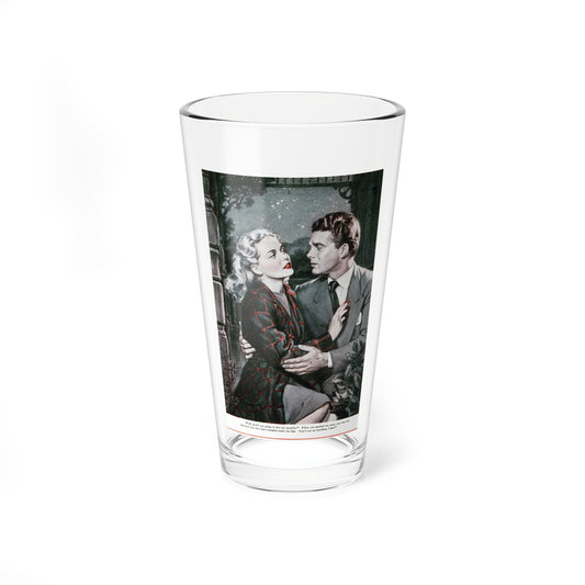 The Evening Train, Redbook, December 1945 (Magazine Illustration) Pint Glass 16oz-16oz-Go Mug Yourself