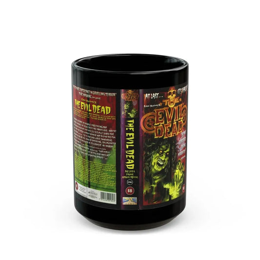 THE EVIL DEAD (VHS COVER) - Black Coffee Mug 15oz - Go Mug Yourself