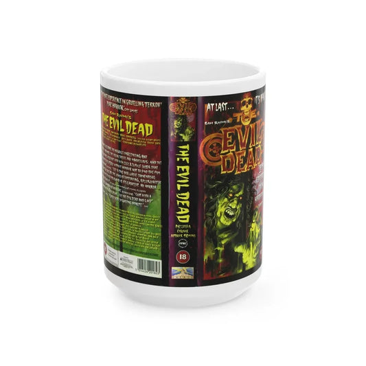 THE EVIL DEAD (VHS COVER) - White Coffee Mug 15oz - Go Mug Yourself