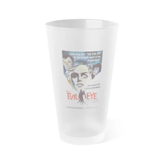 THE EVIL EYE (THE GIRL WHO KNEW TOO MUCH) 1963 Movie Poster - Frosted Pint Glass 16oz-16oz-Frosted-Go Mug Yourself