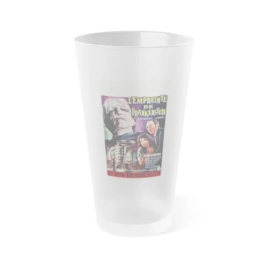 THE EVIL OF FRANKENSTEIN (BELGIAN) 1964 Movie Poster - Frosted Pint Glass 16oz 16oz Frosted - Go Mug Yourself