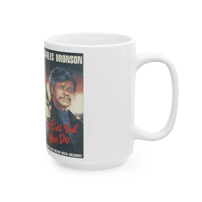 THE EVIL THAT MEN DO (VHS COVER) - White Coffee Mug - Go Mug Yourself
