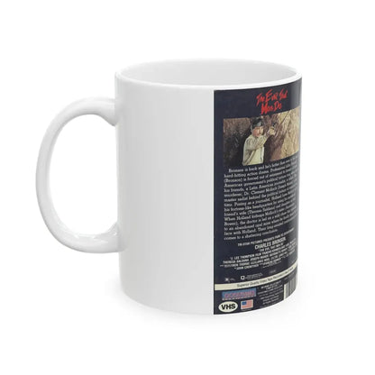 THE EVIL THAT MEN DO (VHS COVER) - White Coffee Mug - Go Mug Yourself