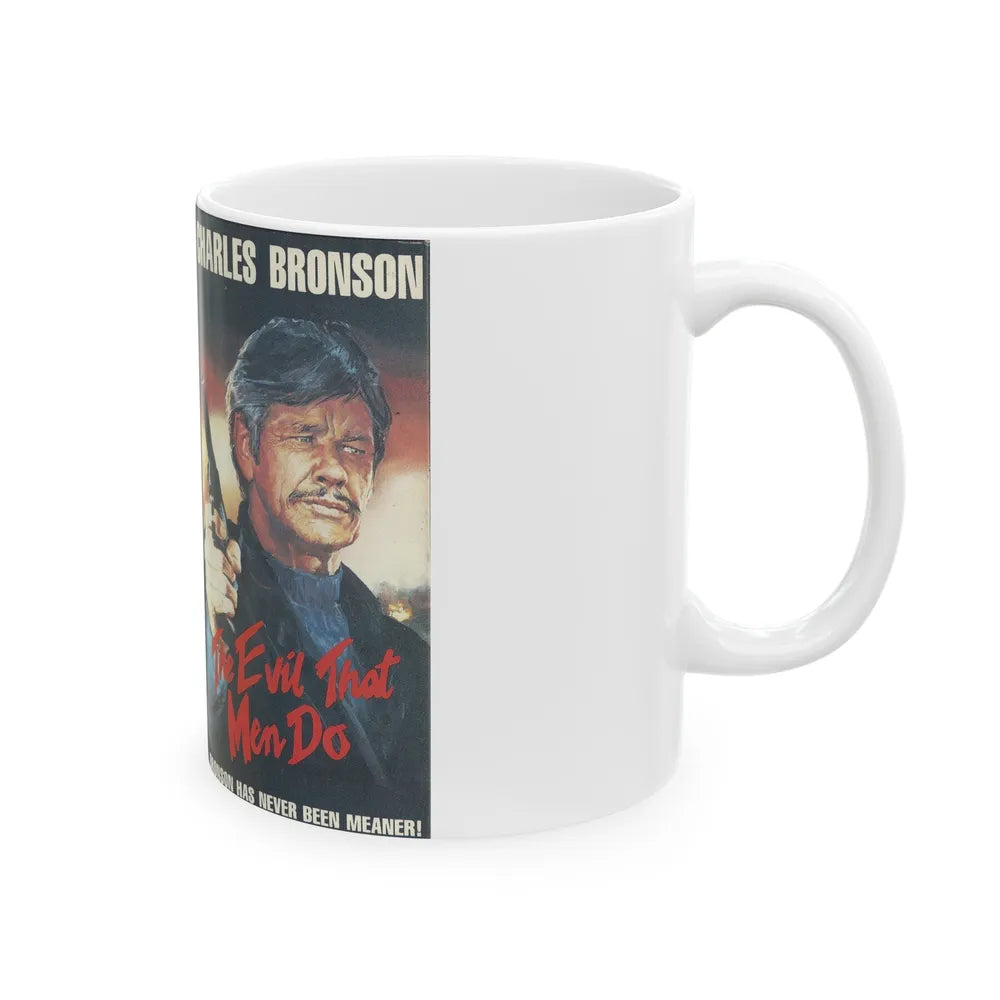 THE EVIL THAT MEN DO (VHS COVER) - White Coffee Mug-Go Mug Yourself