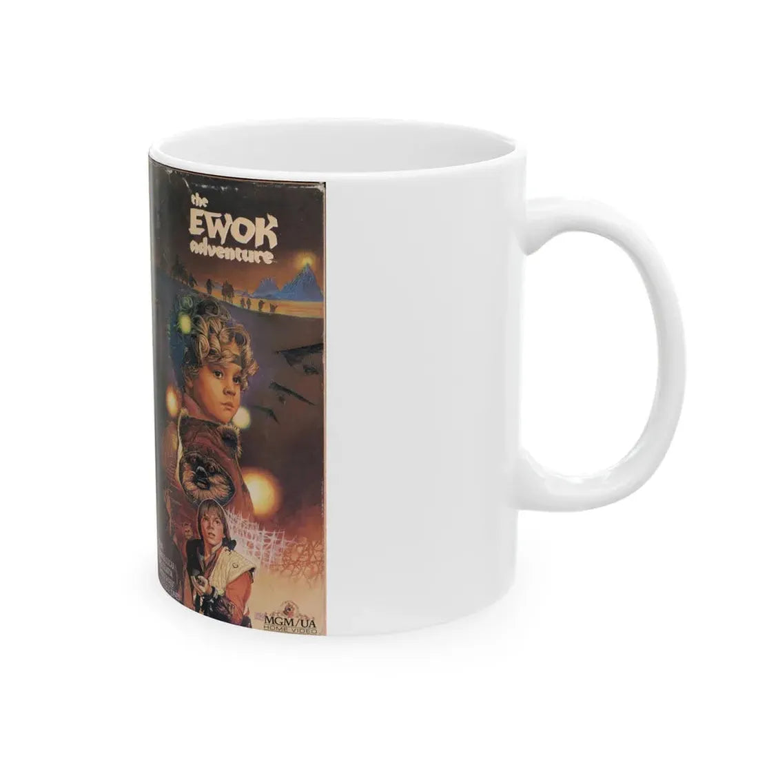 THE EWOK ADVENTURE (VHS COVER) - White Coffee Mug - Go Mug Yourself