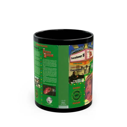 THE EXECUTIONER 2 AND FROZEN SCREAM DOUBLE FEATURE (VHS COVER) - Black Coffee Mug 11oz - Go Mug Yourself