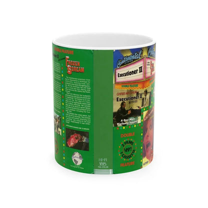 THE EXECUTIONER 2 AND FROZEN SCREAM DOUBLE FEATURE (VHS COVER) - White Coffee Mug 11oz - Go Mug Yourself