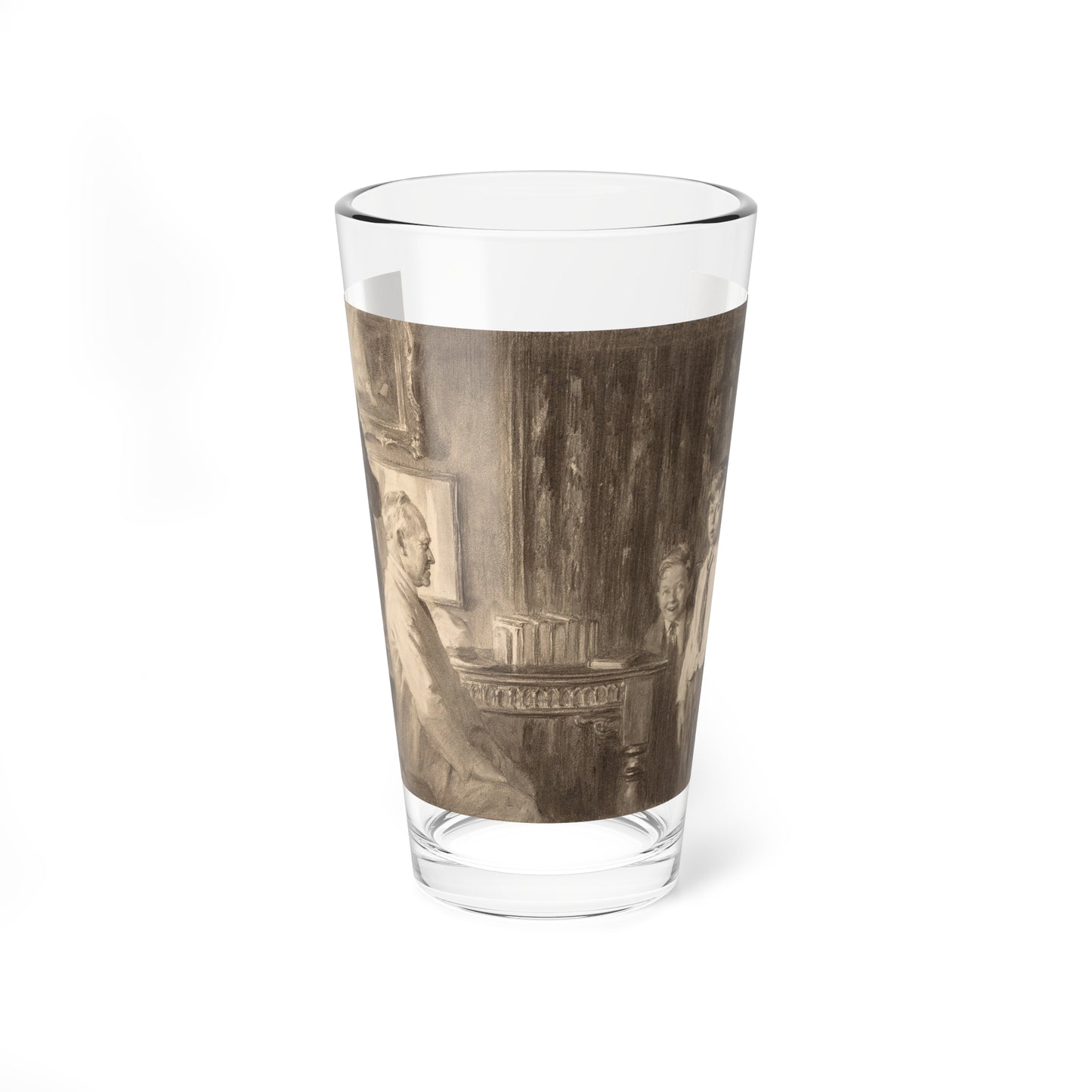 The Explanation, Cosmopolitan Magazine illustration, 1918 (Magazine Illustration) Pint Glass 16oz-16oz-Go Mug Yourself