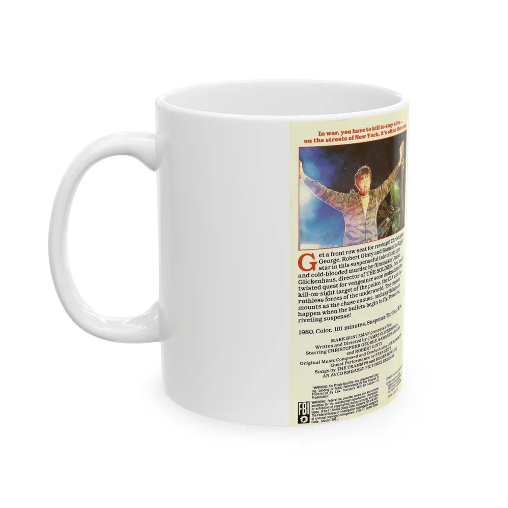 THE EXTERMINATOR EMBASSY HOME ENTERTAINMENT (VHS COVER) - White Coffee Mug-Go Mug Yourself