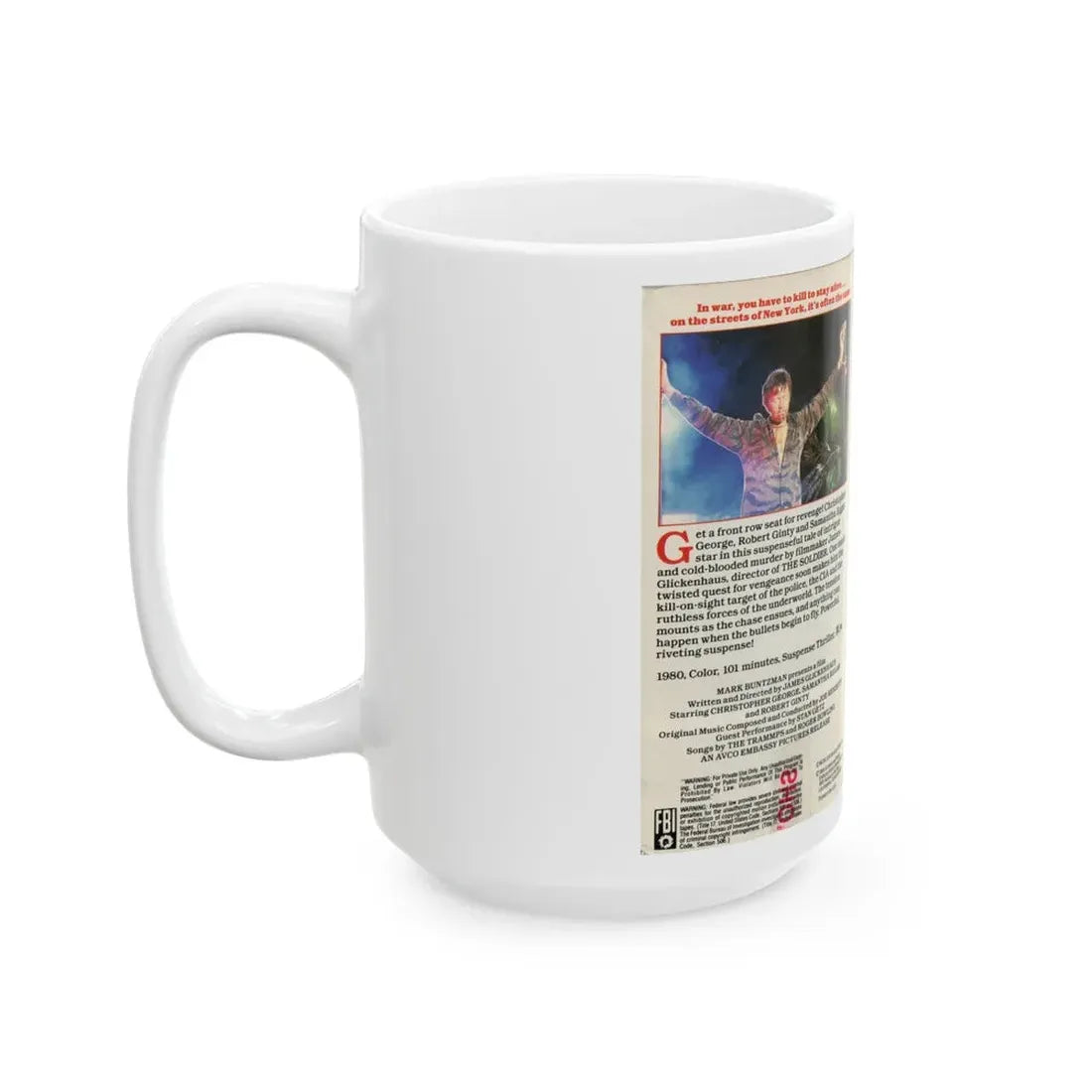 THE EXTERMINATOR (VHS COVER) - White Coffee Mug - Go Mug Yourself