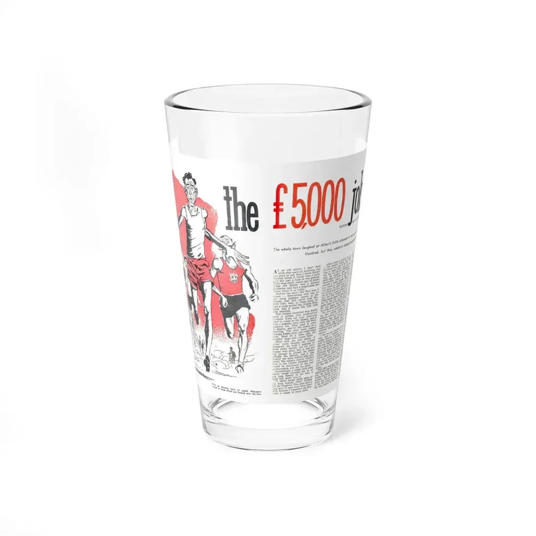 The f5,000 Joke, Man Junior, August 1957 (Magazine Illustration) Pint Glass 16oz 16oz - Go Mug Yourself