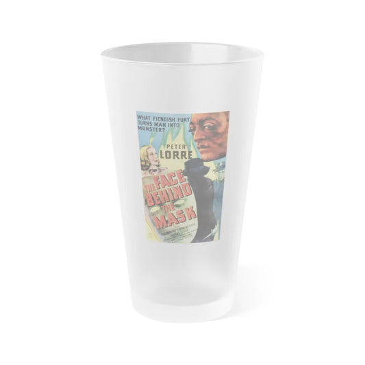 THE FACE BEHIND THE MASK 1941 Movie Poster - Frosted Pint Glass 16oz-16oz-Frosted-Go Mug Yourself