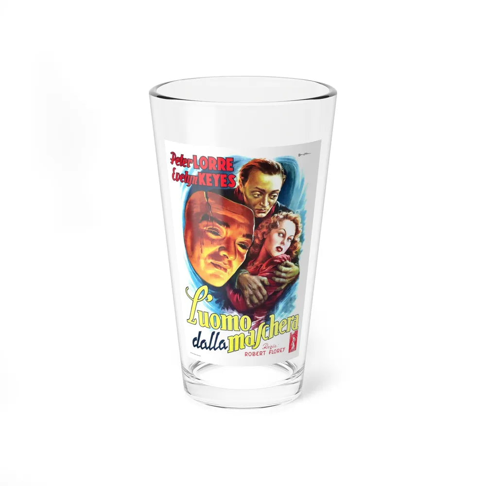 THE FACE BEHIND THE MASK (ITALIAN) 1941 Movie Poster - Pint Glass 16oz-16oz-Go Mug Yourself