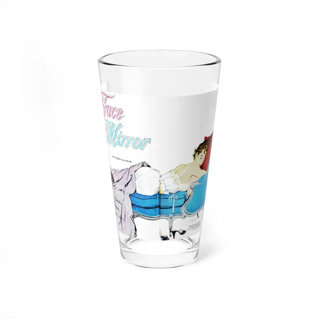 The Face in the Mirror, Good Housekeeping, August 1951 (Magazine Illustration) Pint Glass 16oz 16oz - Go Mug Yourself