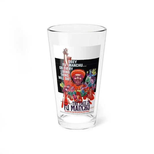 THE FACE OF  FU-MANCHU 1965 Movie Poster - Pint Glass 16oz 16oz - Go Mug Yourself