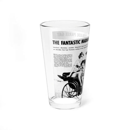 The Fantastic Madame Who Made Paree Gay, Real Combat Stories, January 1972 (Magazine Illustration) Pint Glass 16oz - Go Mug Yourself