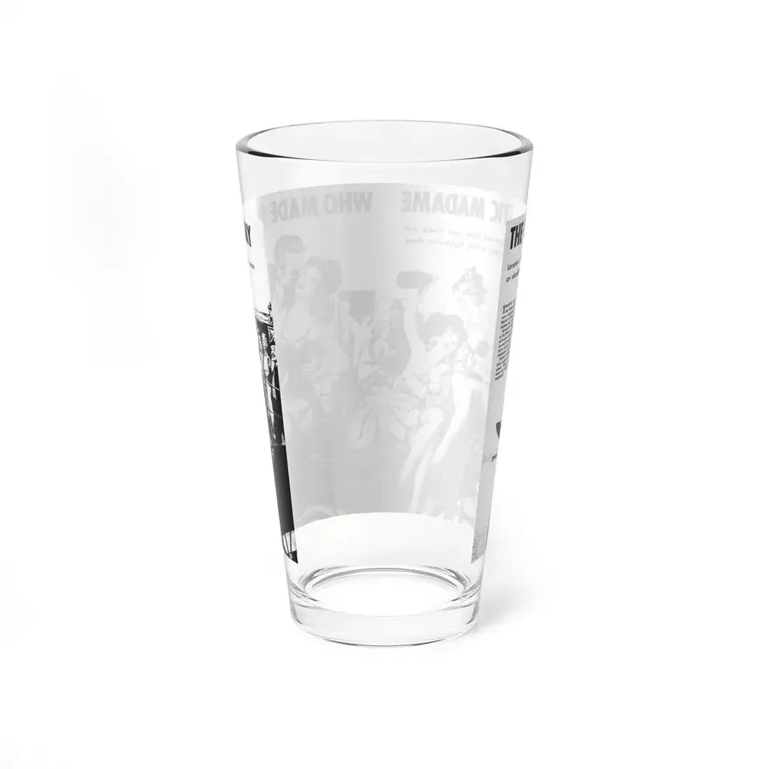 The Fantastic Madame Who Made Paree Gay, Real Combat Stories, January 1972 (Magazine Illustration) Pint Glass 16oz - Go Mug Yourself