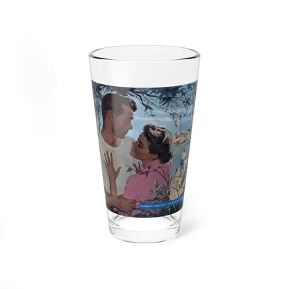 The Far Kiss, Redbook, September 1950 (Magazine Illustration) Pint Glass 16oz 16oz - Go Mug Yourself