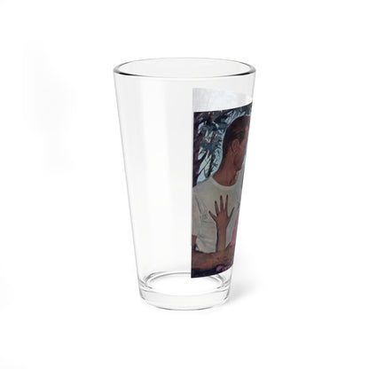 The Far Kiss, Redbook, September 1950 (Magazine Illustration) Pint Glass 16oz-Go Mug Yourself