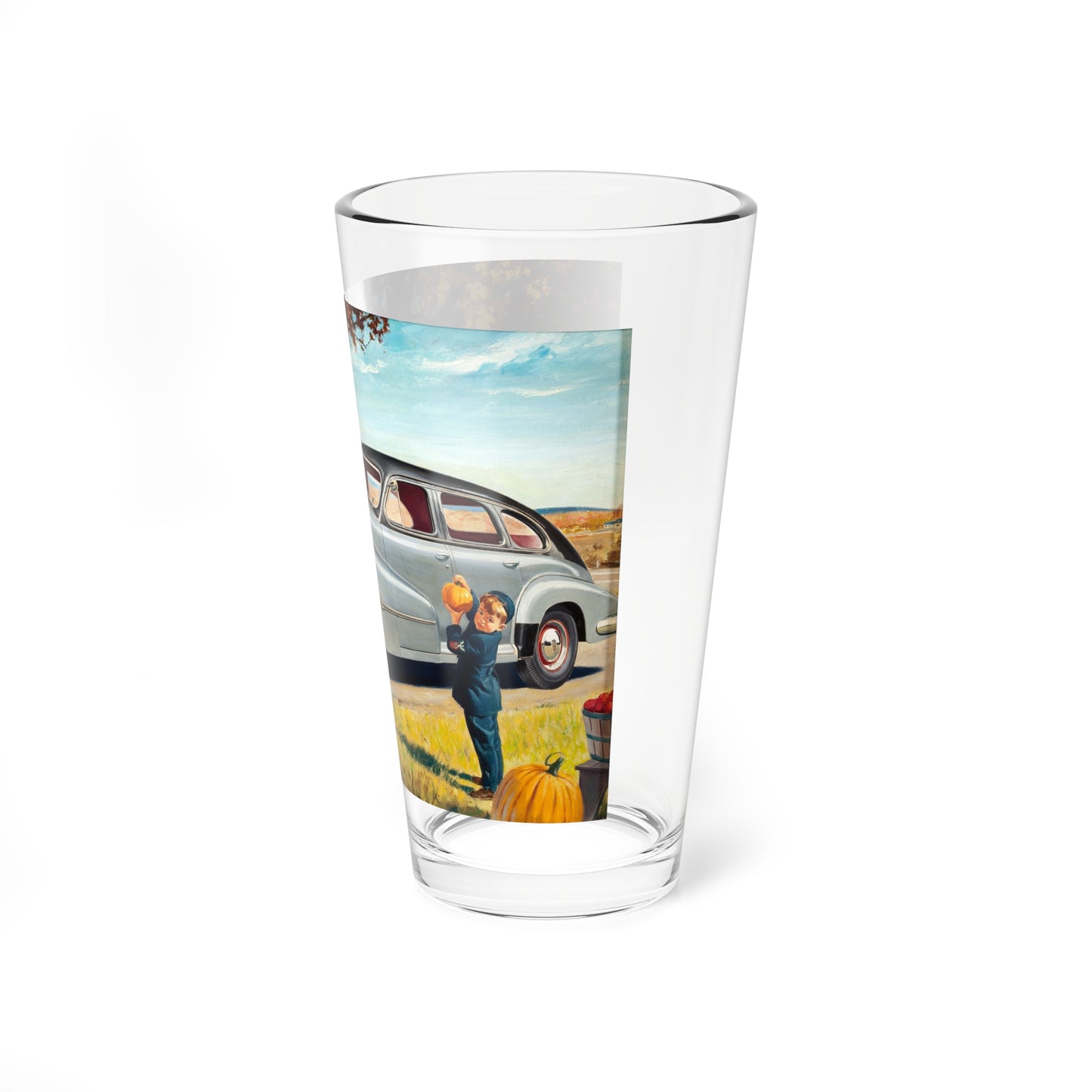 The Farmstand, calendar illustration (Magazine Illustration) Pint Glass 16oz-Go Mug Yourself