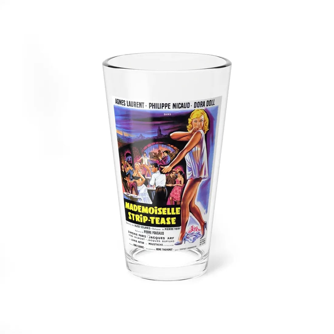 THE FAST SET (THE NUDE SET) 1957 Movie Poster - Pint Glass 16oz 16oz - Go Mug Yourself