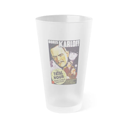 THE FATAL HOUR 1940 Movie Poster - Frosted Pint Glass 16oz-16oz-Frosted-Go Mug Yourself