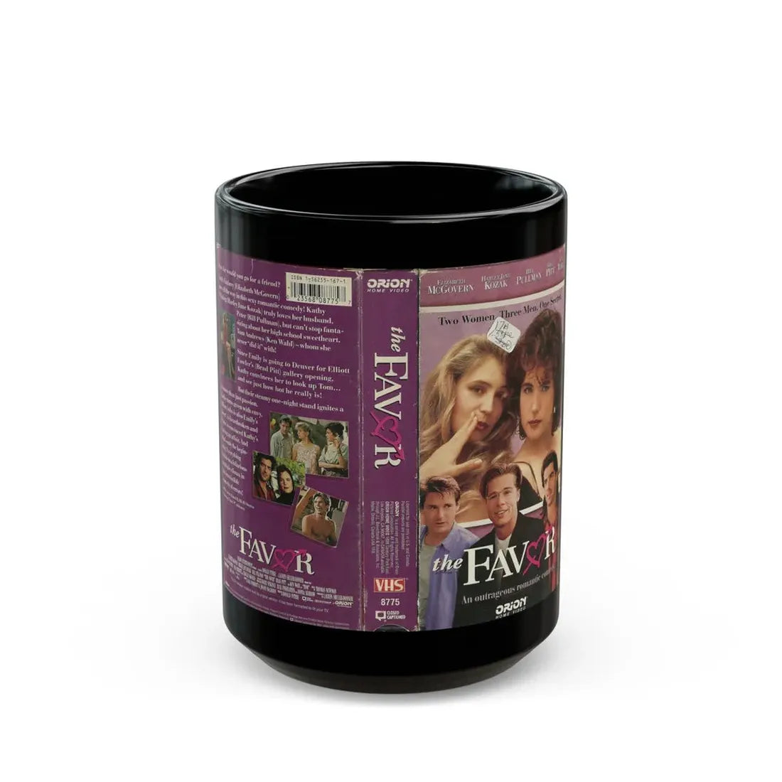 THE FAVOR ORION BRAD PITT (VHS COVER) - Black Coffee Mug 15oz - Go Mug Yourself