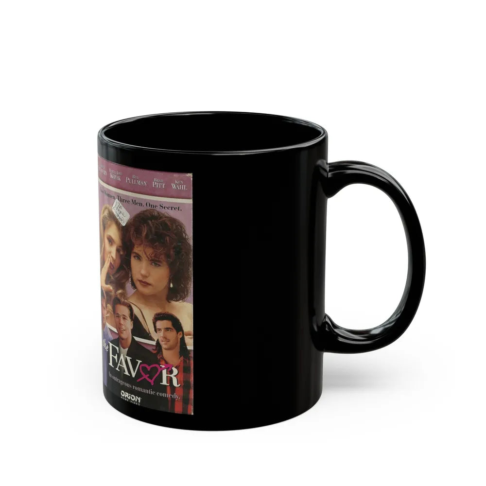 THE FAVOR ORION BRAD PITT (VHS COVER) - Black Coffee Mug-Go Mug Yourself