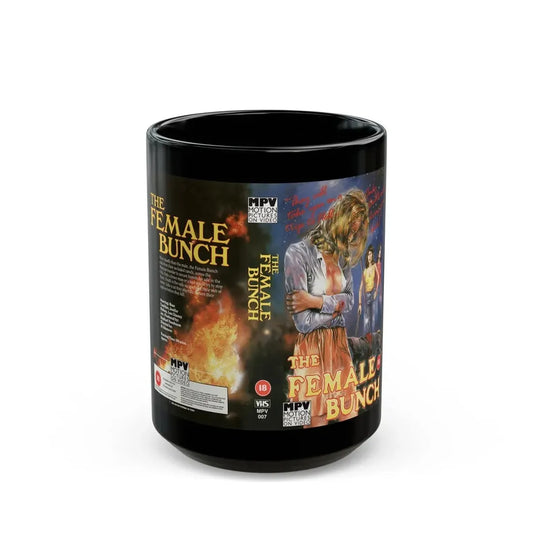 THE FEMALE BUNCH HORROR (VHS COVER) - Black Coffee Mug 15oz - Go Mug Yourself
