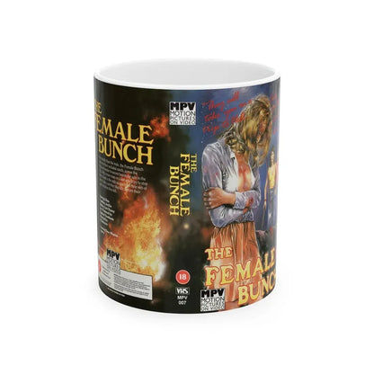 THE FEMALE BUNCH HORROR (VHS COVER) - White Coffee Mug 11oz - Go Mug Yourself