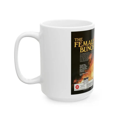 THE FEMALE BUNCH HORROR (VHS COVER) - White Coffee Mug - Go Mug Yourself